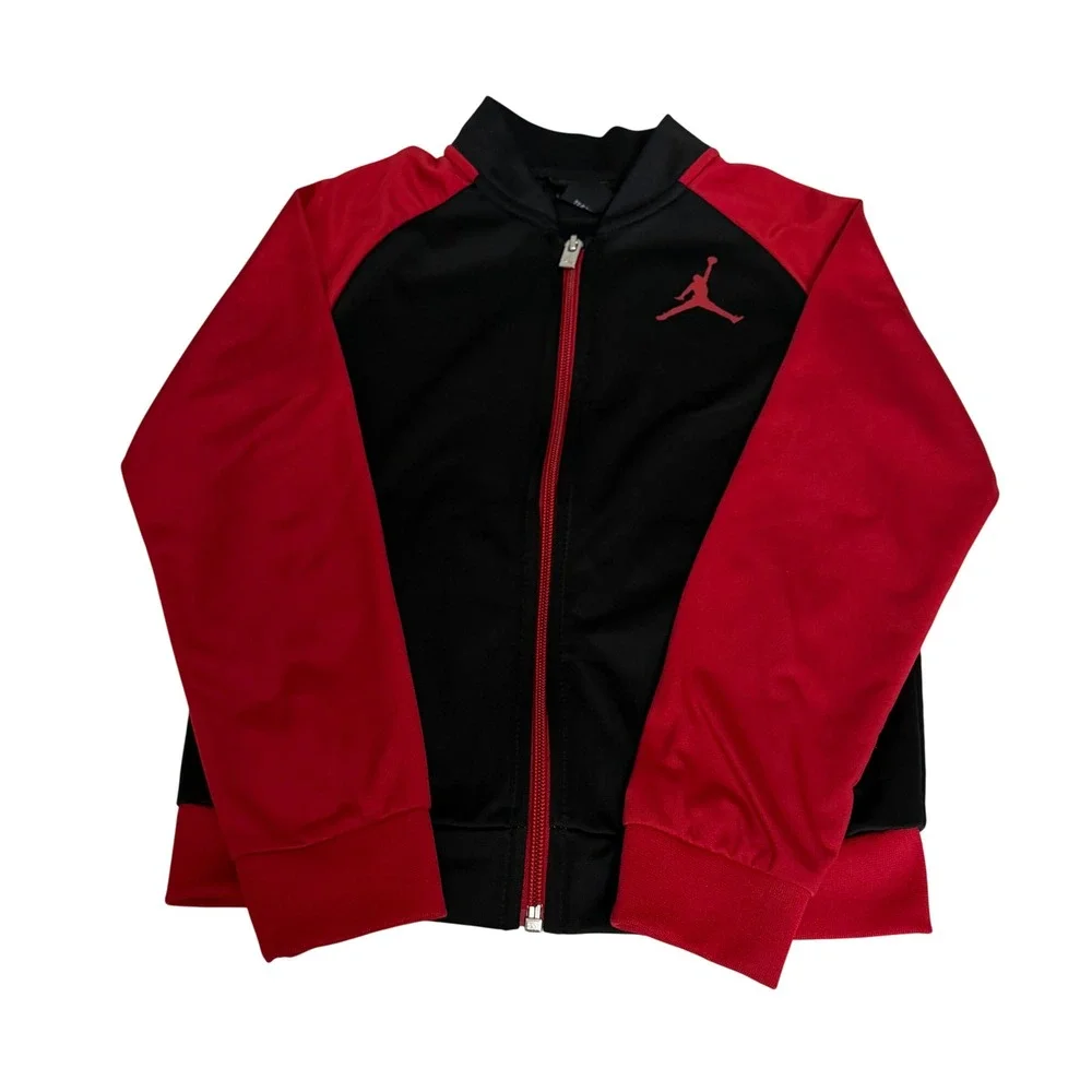 Jordan Kids Black Red Full Zip‎ Jumpman Track Jacket Size 7 Gorpcore Athletic